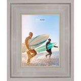28x20 Contemporary Silver Complete Wood Picture Frame with UV Acrylic, Foam Board Backing, & Hardware