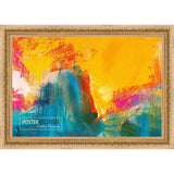 28x21 Traditional Gold Complete Wood Picture Frame with UV Acrylic, Foam Board Backing, & Hardware
