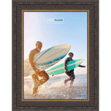 28x22 Ornate Black Complete Wood Picture Frame with UV Acrylic, Foam Board Backing, & Hardware