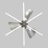 29 in. LED Indoor Satin Nickel Downrod Mount Chandelier Ceiling Fan with Light and Remote Control - 29.5" D x 18" H