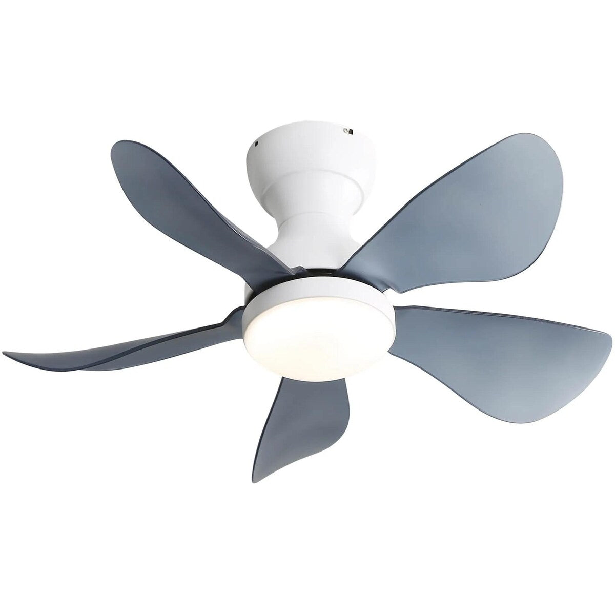 29 lnch Small Ceiling Fan Flush Mount 5 Reversible Blades with LED Dim