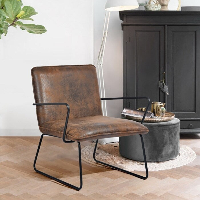 29.1" Faux Leather Wide Armchair