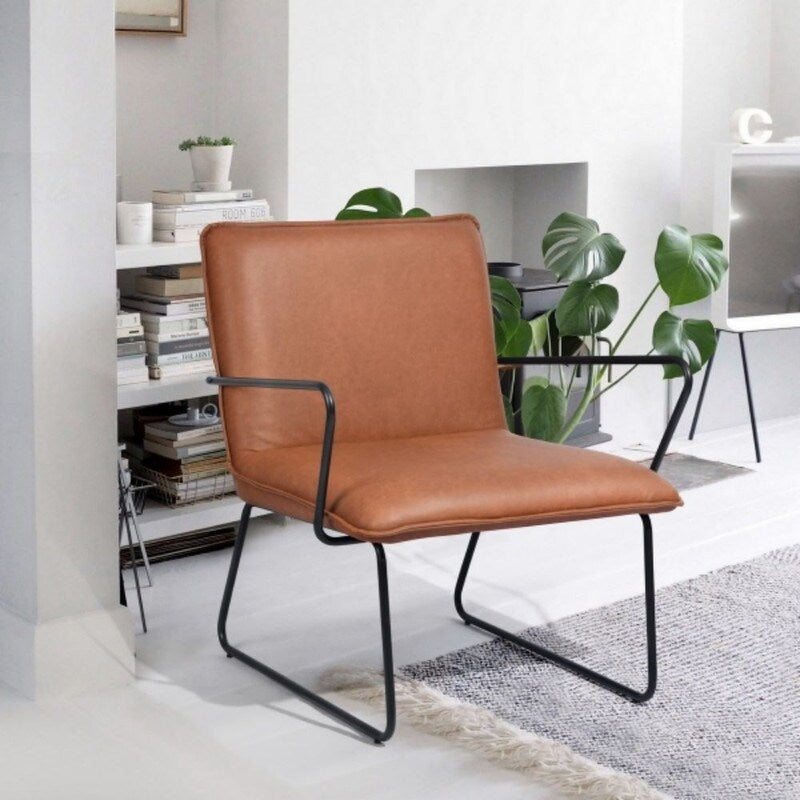 29.1" Faux Leather Wide Armchair