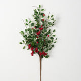 29" Artificial Berry Holly Spray