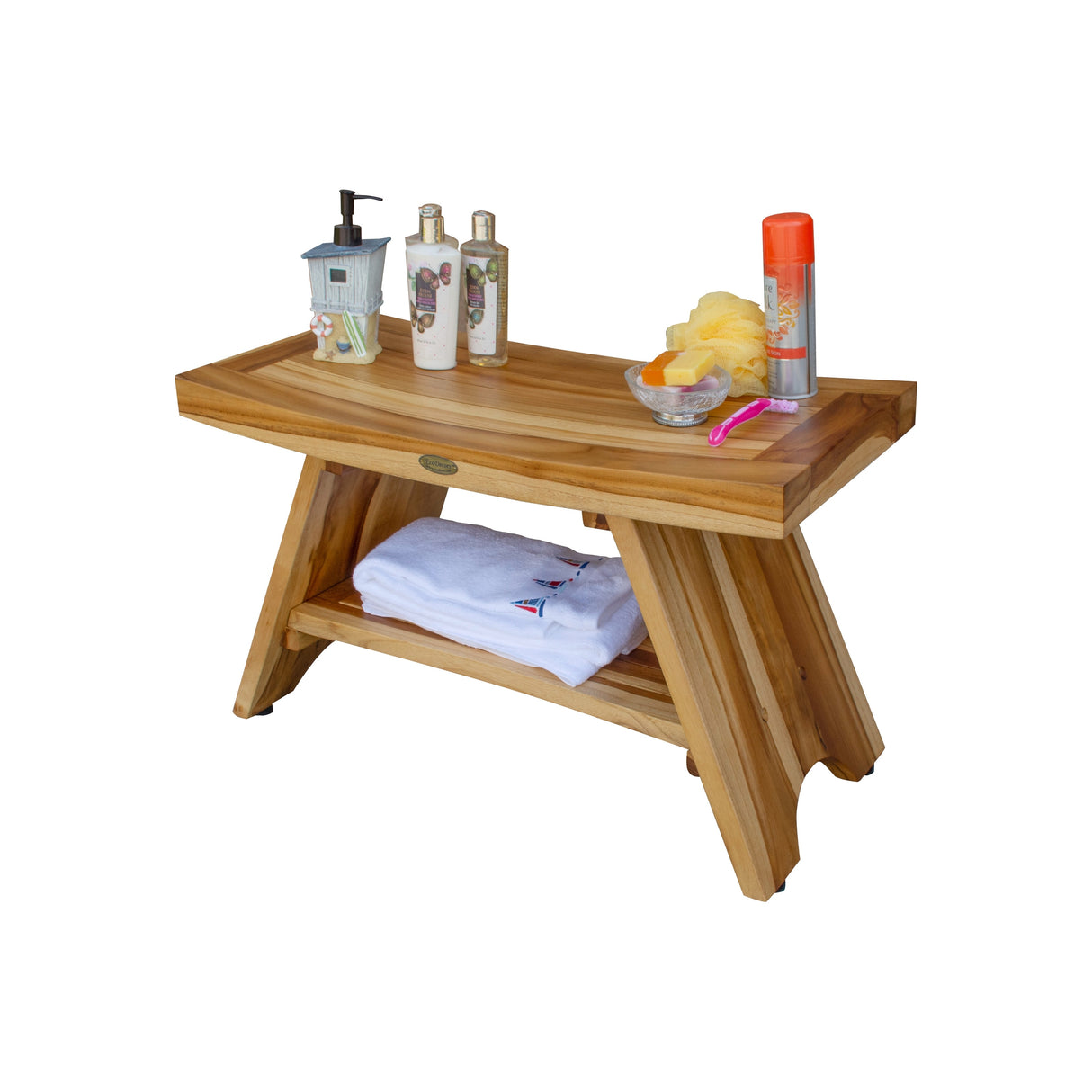 EcoDecors 30-inch, Teak Shower Bench, Teak Bench for Shower, Teak Bench, Shower Teak Bench, Teak Wood Shower, Teak Shower Stool