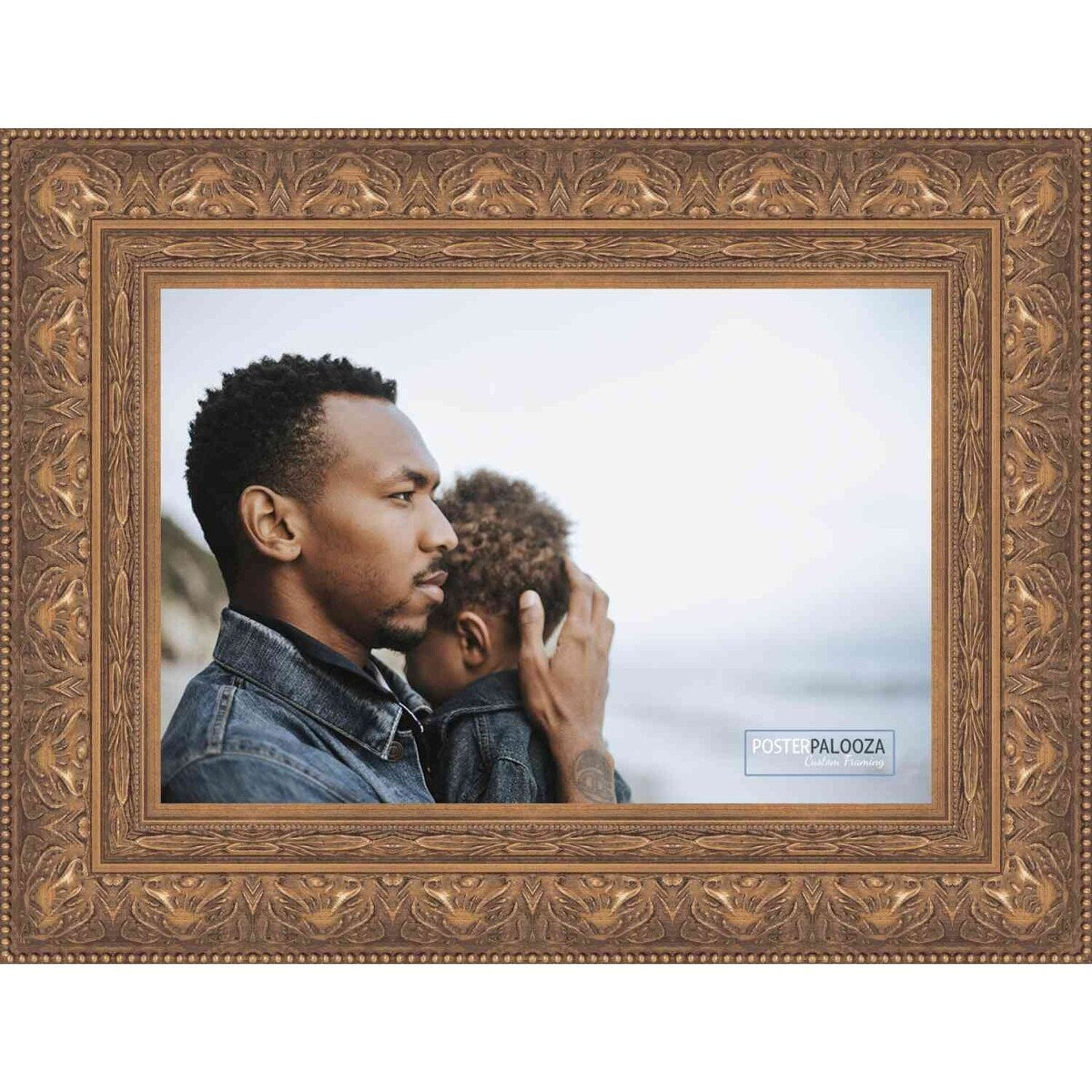 29x23 Ornate Gold Complete Wood Picture Frame with UV Acrylic, Foam Board Backing, & Hardware