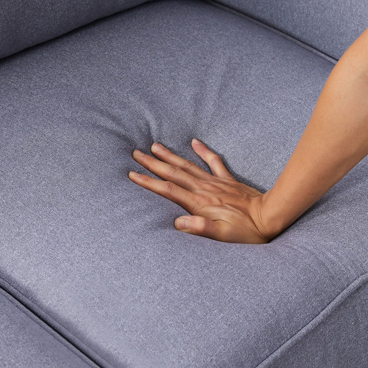 2-seat grey sofa