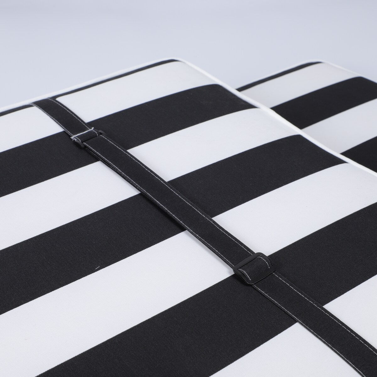 2PCS Outdoor Lounge Chair Cushion Replacement Patio Funiture Seat Cushion Chaise Lounge Cushion-black/white stripe