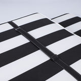 2PCS Outdoor Lounge Chair Cushion Replacement Patio Funiture Seat Cushion Chaise Lounge Cushion-black/white stripe