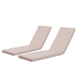 2PCS Set Outdoor Lounge Chair Cushion Replacement Patio Funiture Seat Cushion Chaise Lounge Cushion - 74.4"x22.05"x2.76"