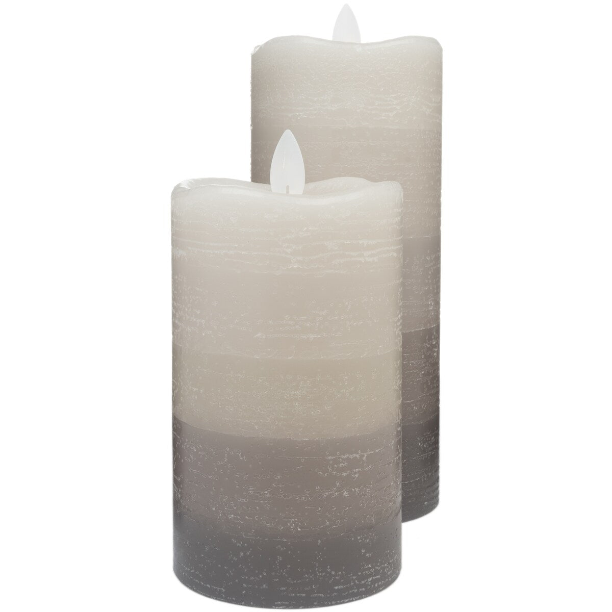 2PK LED Pillar Candles 3x5 & 3x7