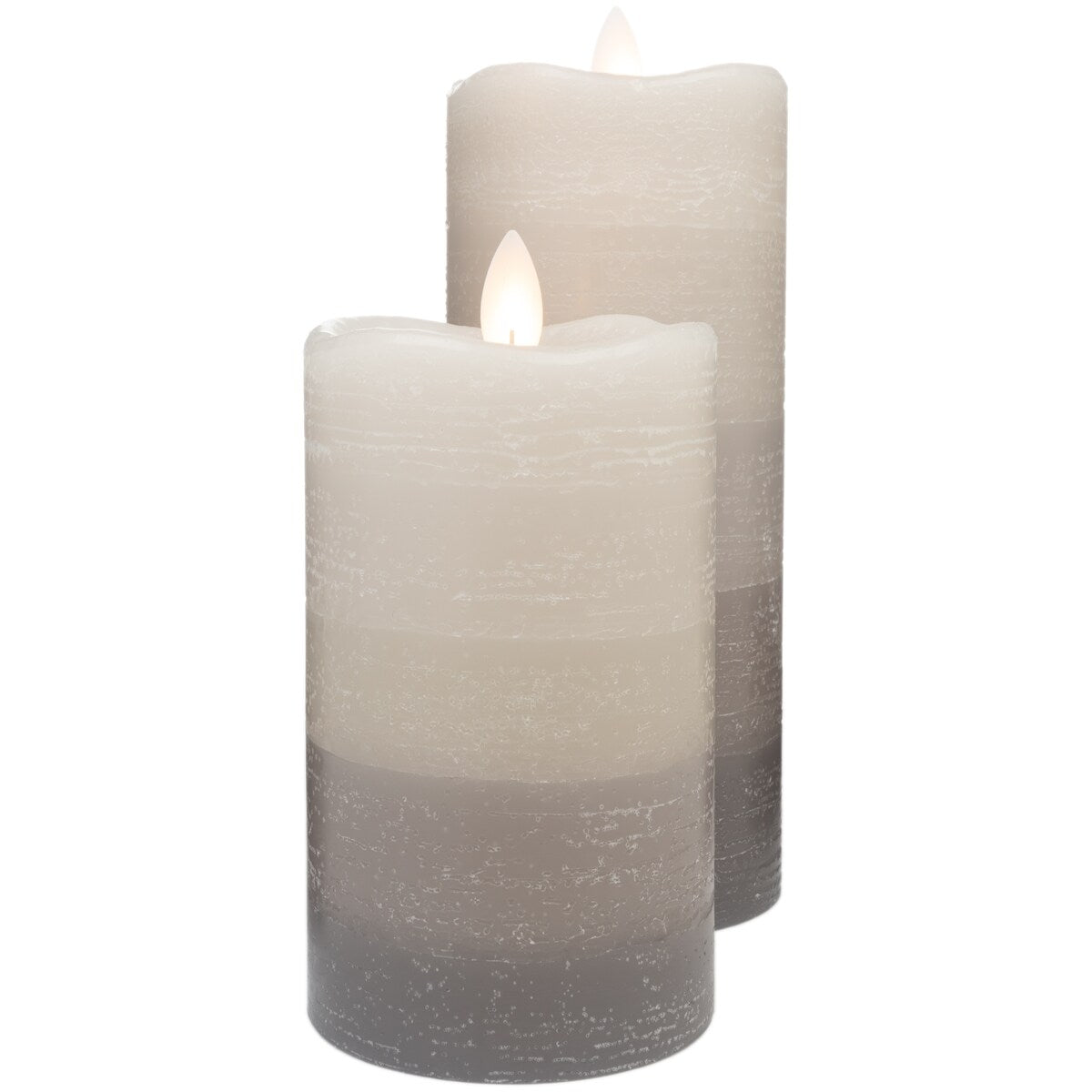 2PK LED Pillar Candles 3x5 & 3x7