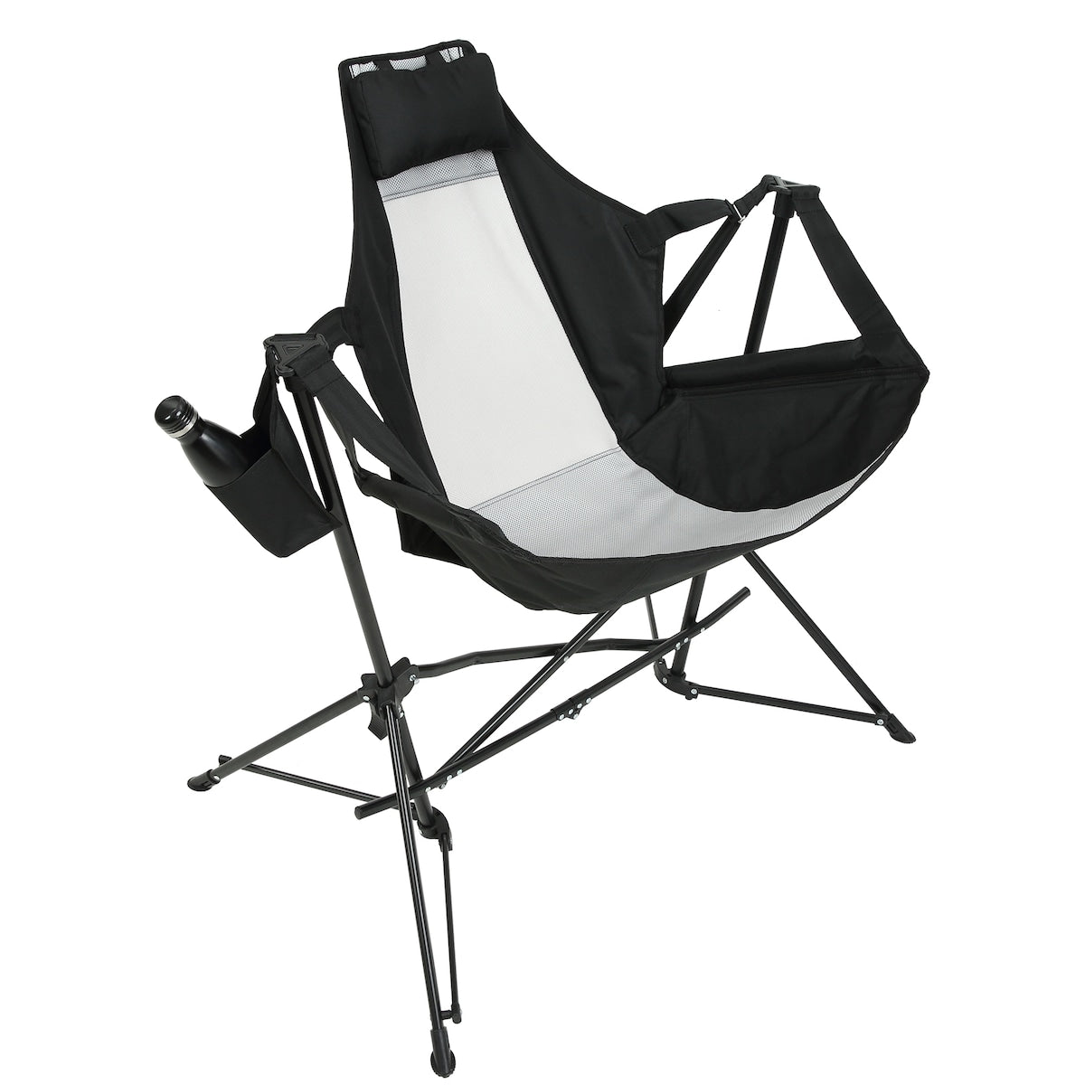 2Pc Outdoor Patio Camping Chairs With Adjustable Back,Cup Holder,Carry Bag