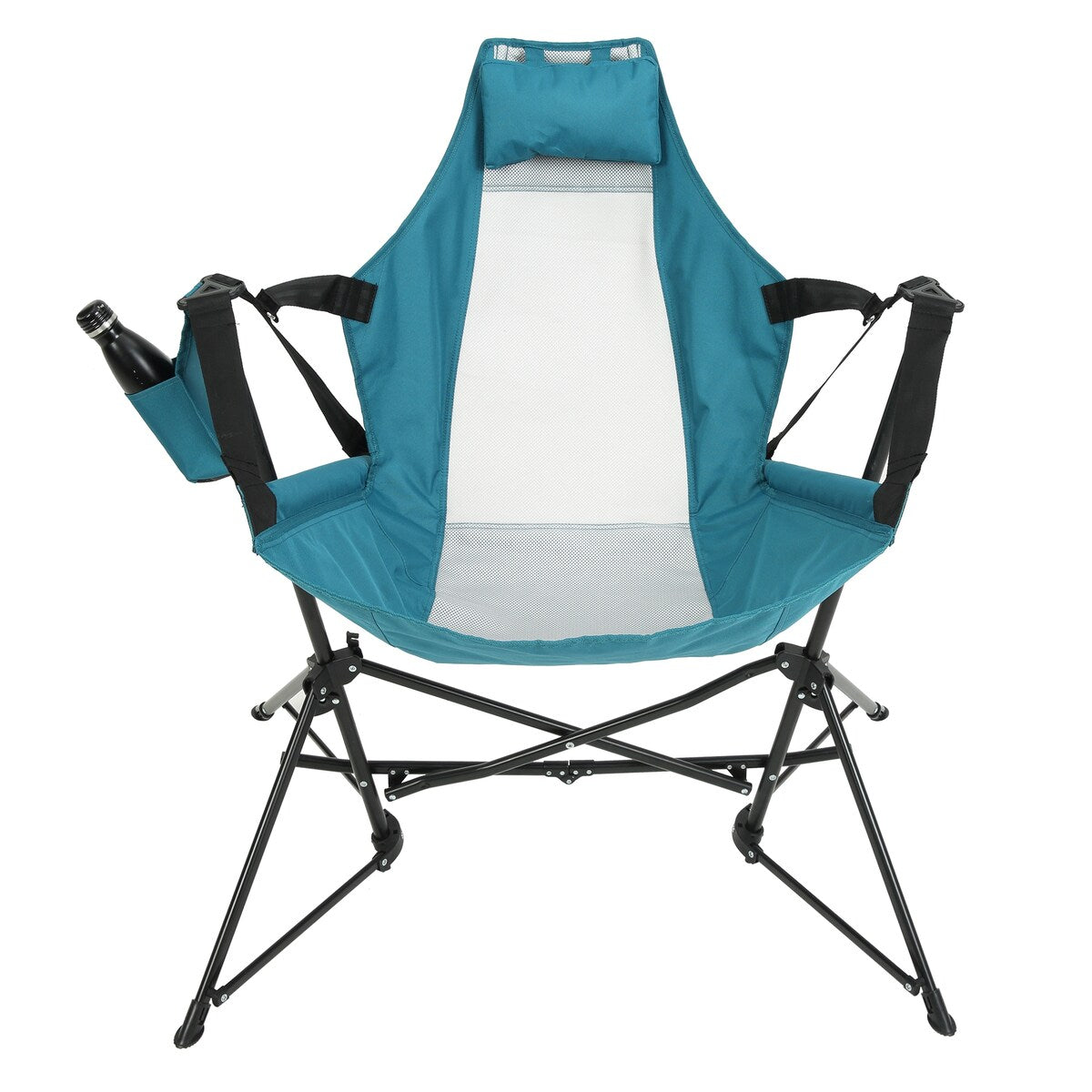 2Pc Outdoor Patio Camping Chairs With Adjustable Back,Cup Holder,Carry Bag