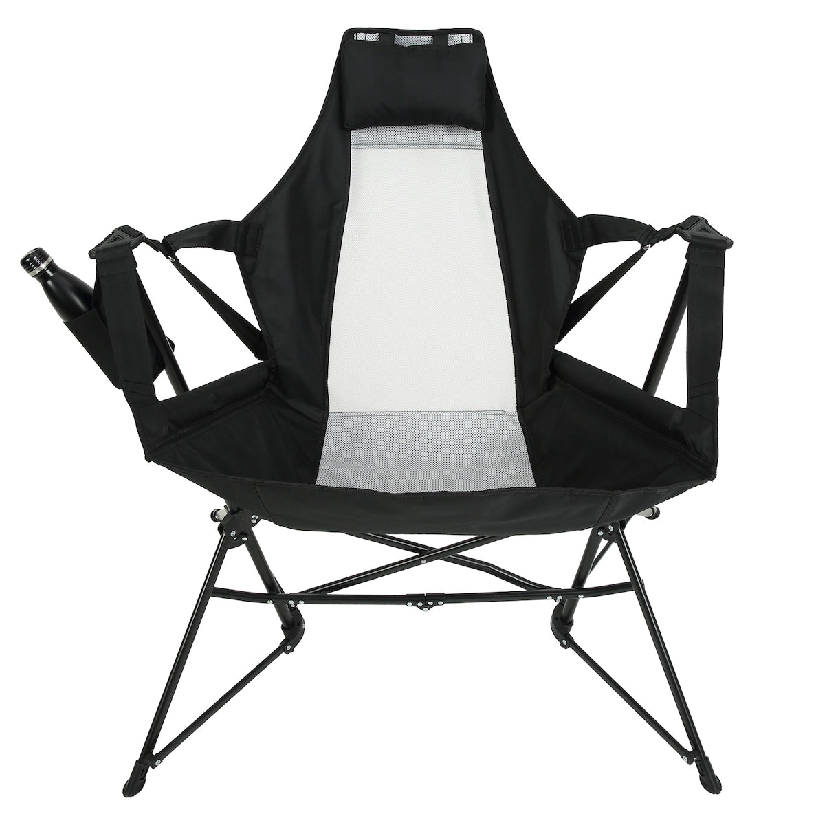 2Pc Outdoor Patio Camping Chairs With Adjustable Back,Cup Holder,Carry Bag
