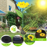 2Pcs Outdoor LED Sunflower Solar Light