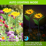2Pcs Outdoor LED Sunflower Solar Light