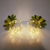 2Pcs Solar LED Pineapple Garden Hanging Lanterns