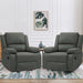 2 Set Imitation Leather Recliner Chairs Lounge Sofa