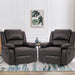 2 Set Imitation Leather Recliner Chairs Lounge Sofa