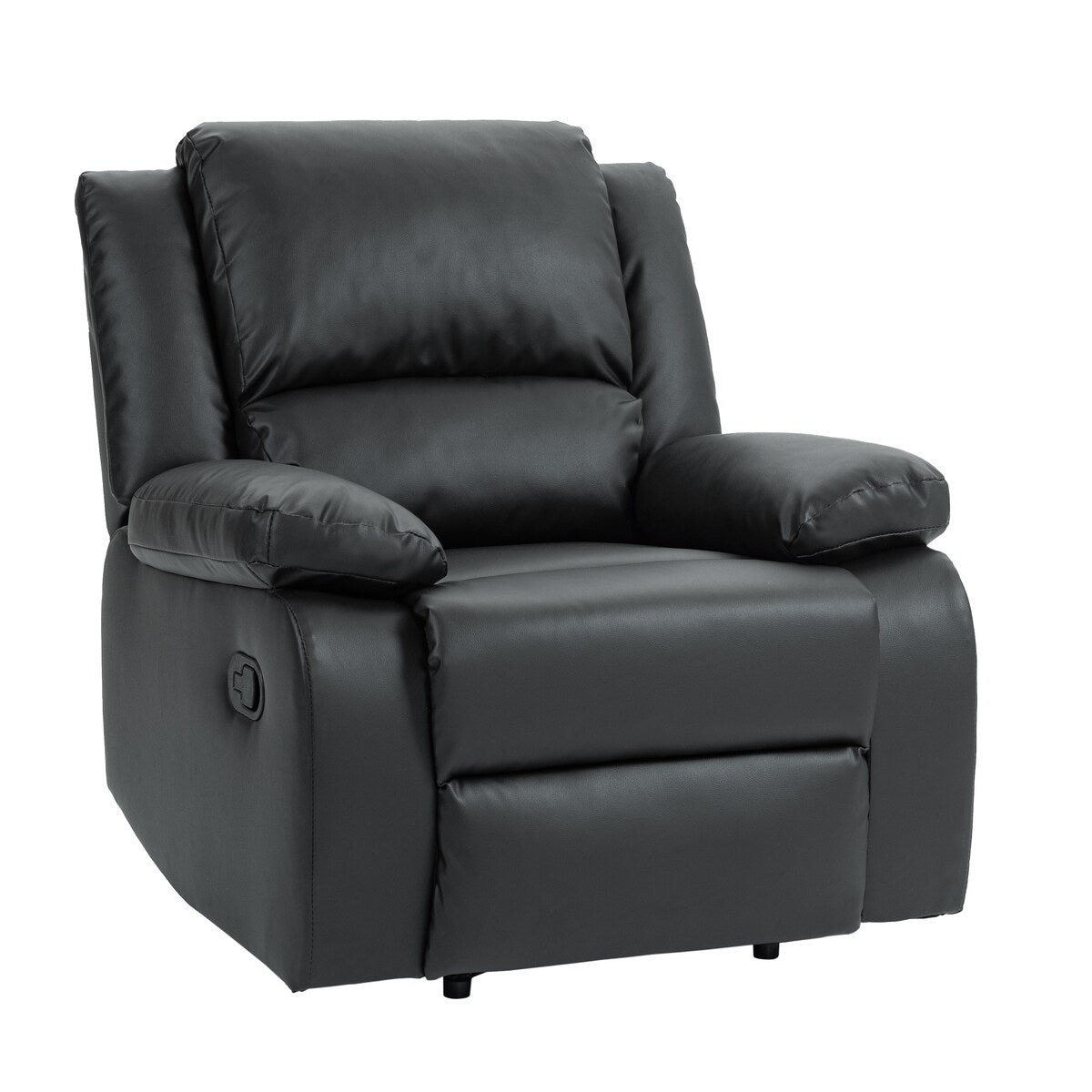 2 Set Imitation Leather Recliner Chairs Lounge Sofa