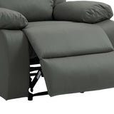 2 Set Imitation Leather Recliner Chairs Lounge Sofa