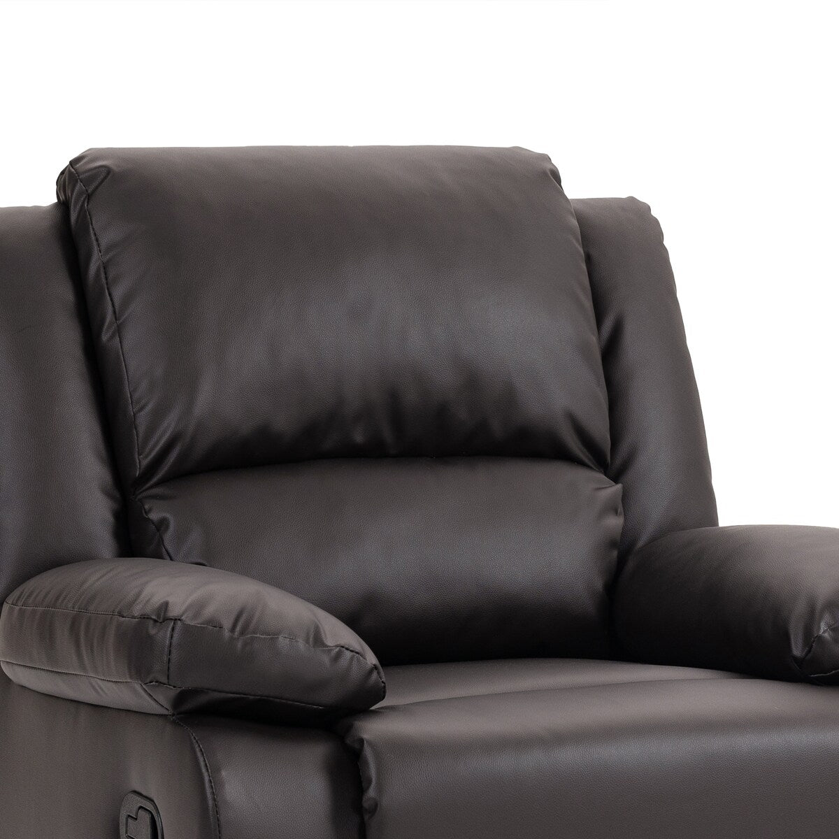 2 Set Imitation Leather Recliner Chairs Lounge Sofa