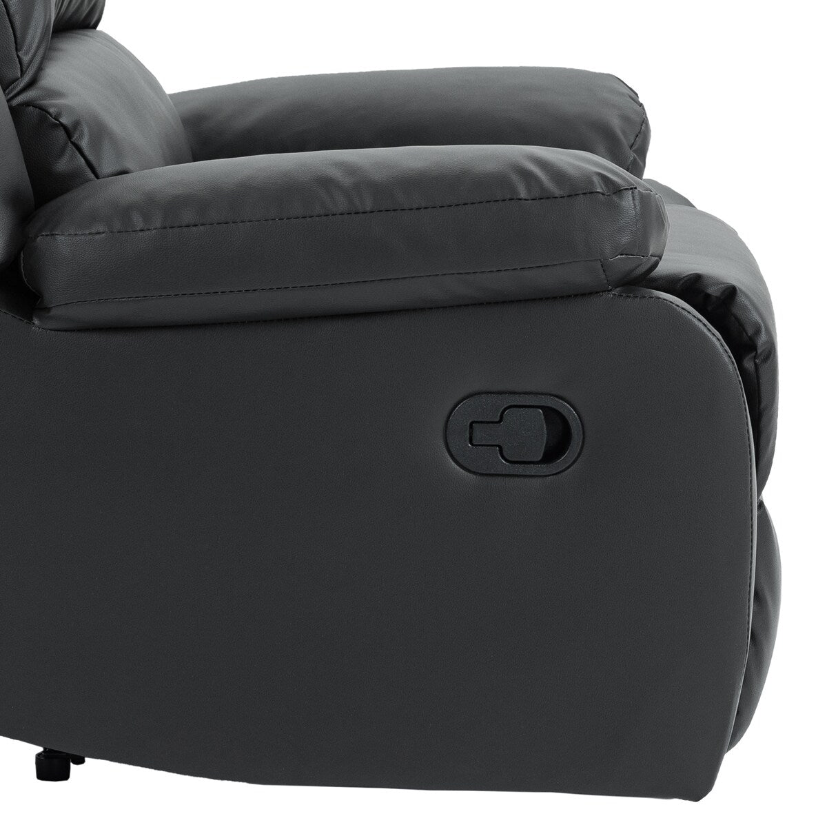 2 Set Imitation Leather Recliner Chairs Lounge Sofa