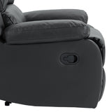 2 Set Imitation Leather Recliner Chairs Lounge Sofa