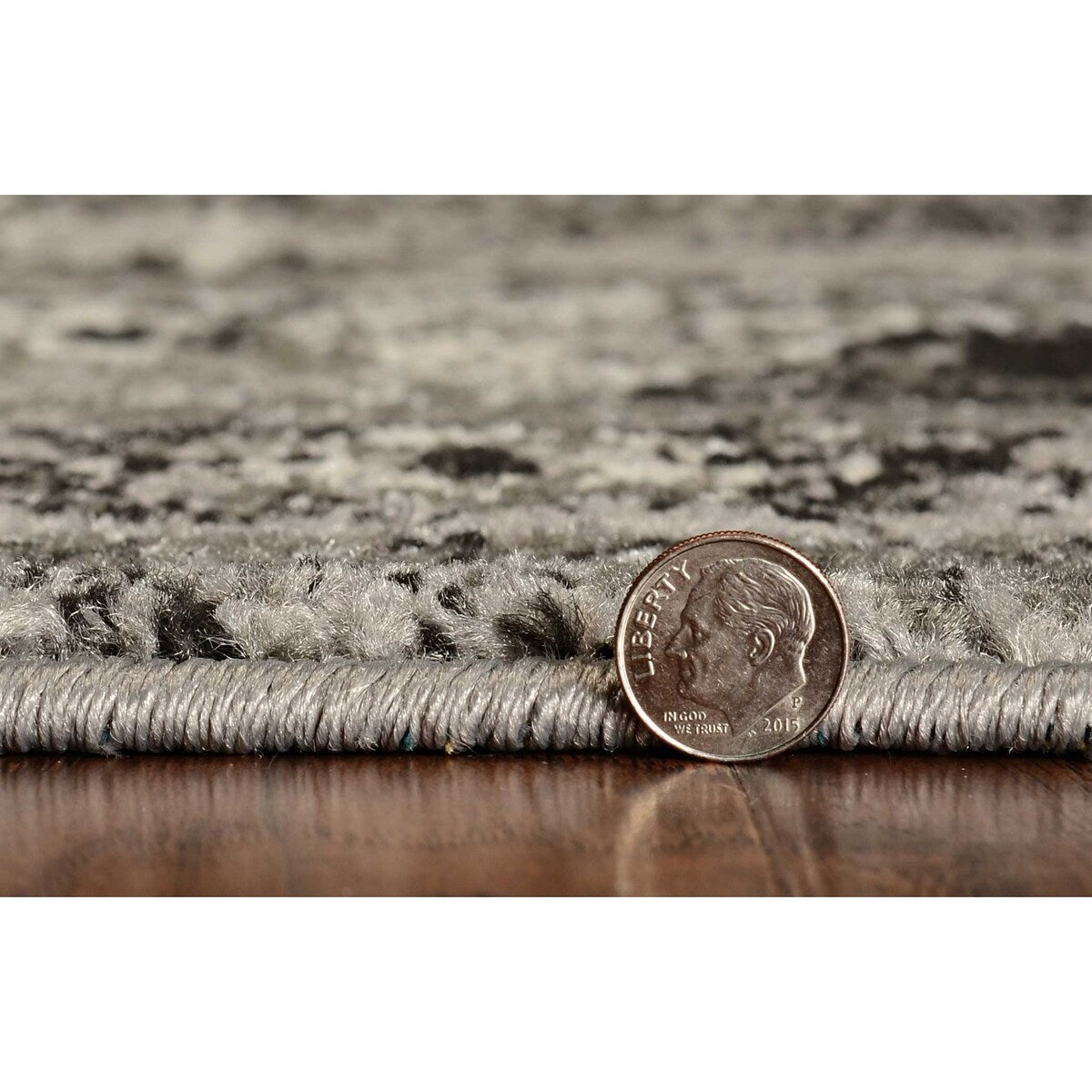 2' x 7' Grey Polypropylene Area Rug - 2' x 6' Runner