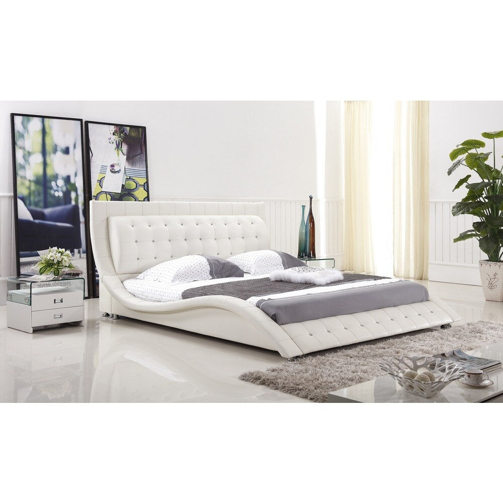 Dublin Modern White Queen-size Platform Bed