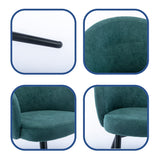 2pc Dining Chair Upholstered velvet Chair Side Chair Metal Leg Green
