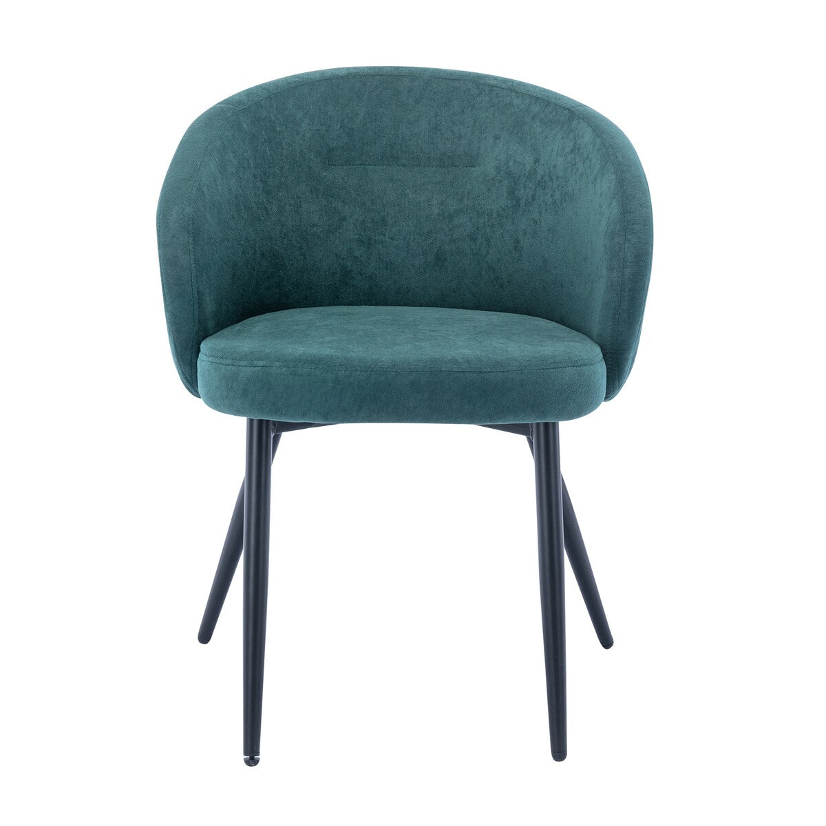 2pc Dining Chair Upholstered velvet Chair Side Chair Metal Leg Green