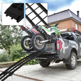 2pcs 9ft Aluminum Folding ATV Loading Ramp Black Pair Truck Trailer 1200 lbs - 2PCS 9FT RAMP