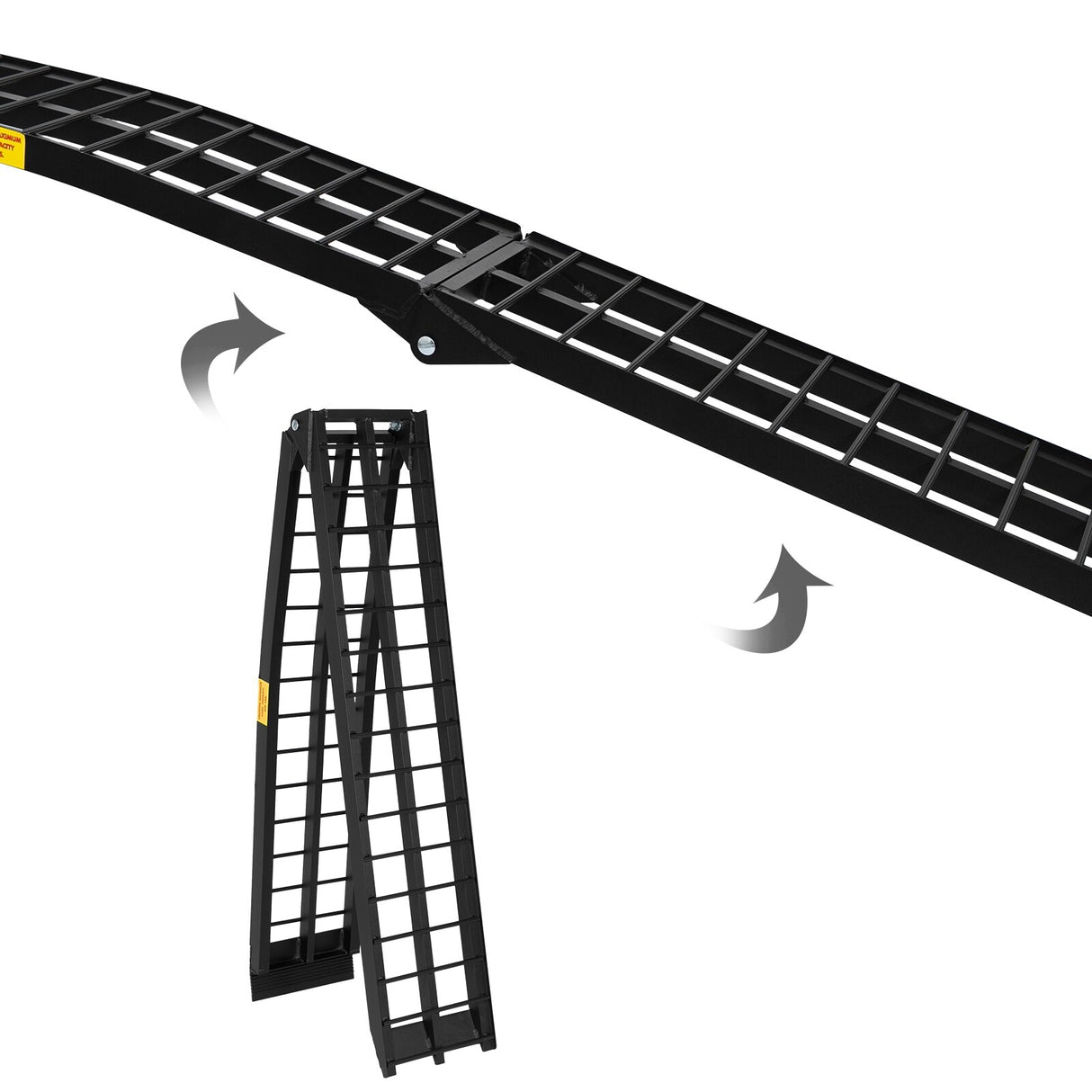 2pcs 9ft Aluminum Folding ATV Loading Ramp Black Pair Truck Trailer 1200 lbs - 2PCS 9FT RAMP