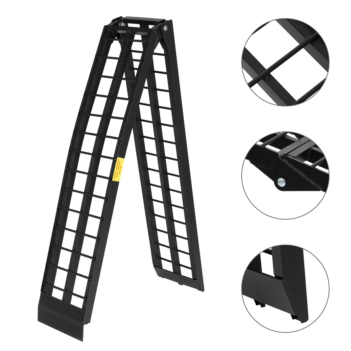 2pcs 9ft Aluminum Folding ATV Loading Ramp Black Pair Truck Trailer 1200 lbs - 2PCS 9FT RAMP