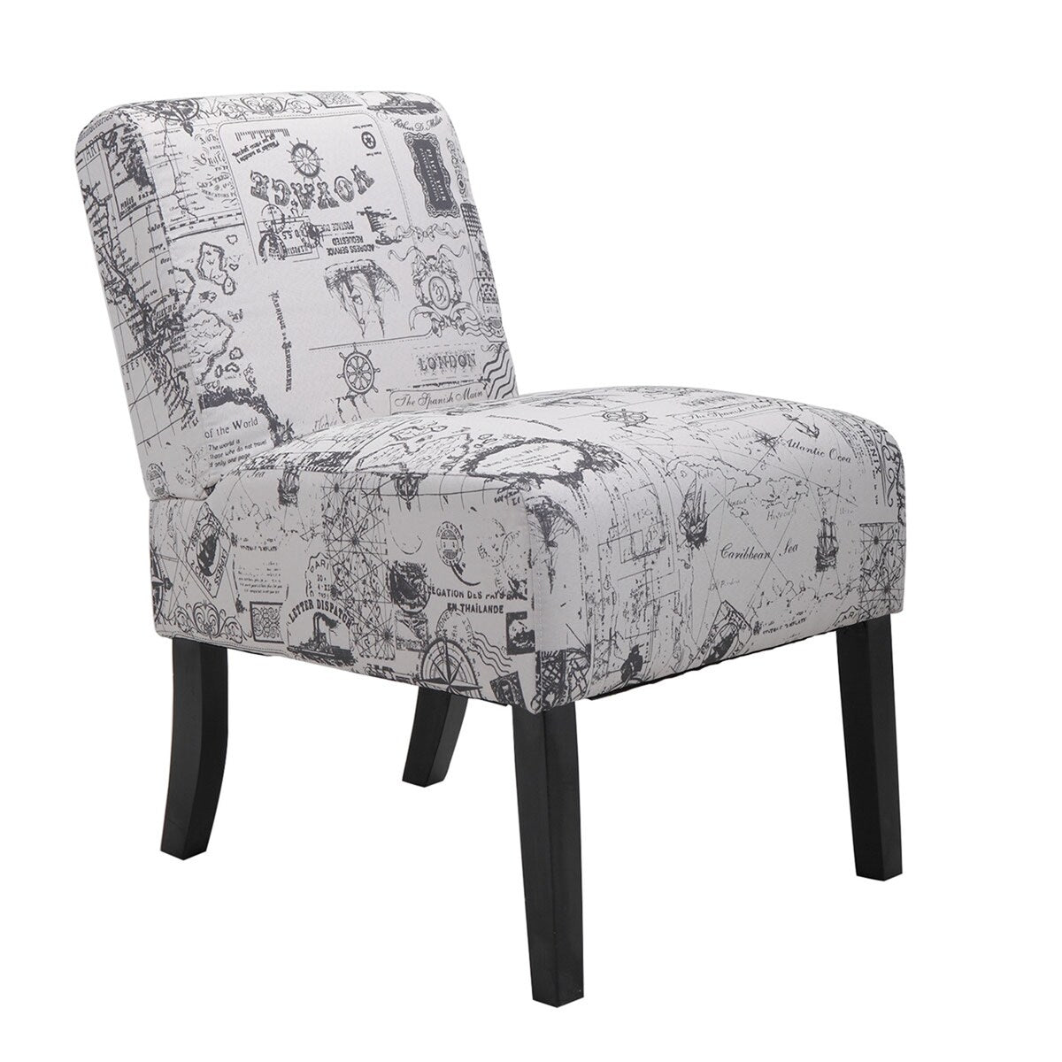 2pcs Accent Chair Armless Chair Dining Chair Fabric Living Room Chairs