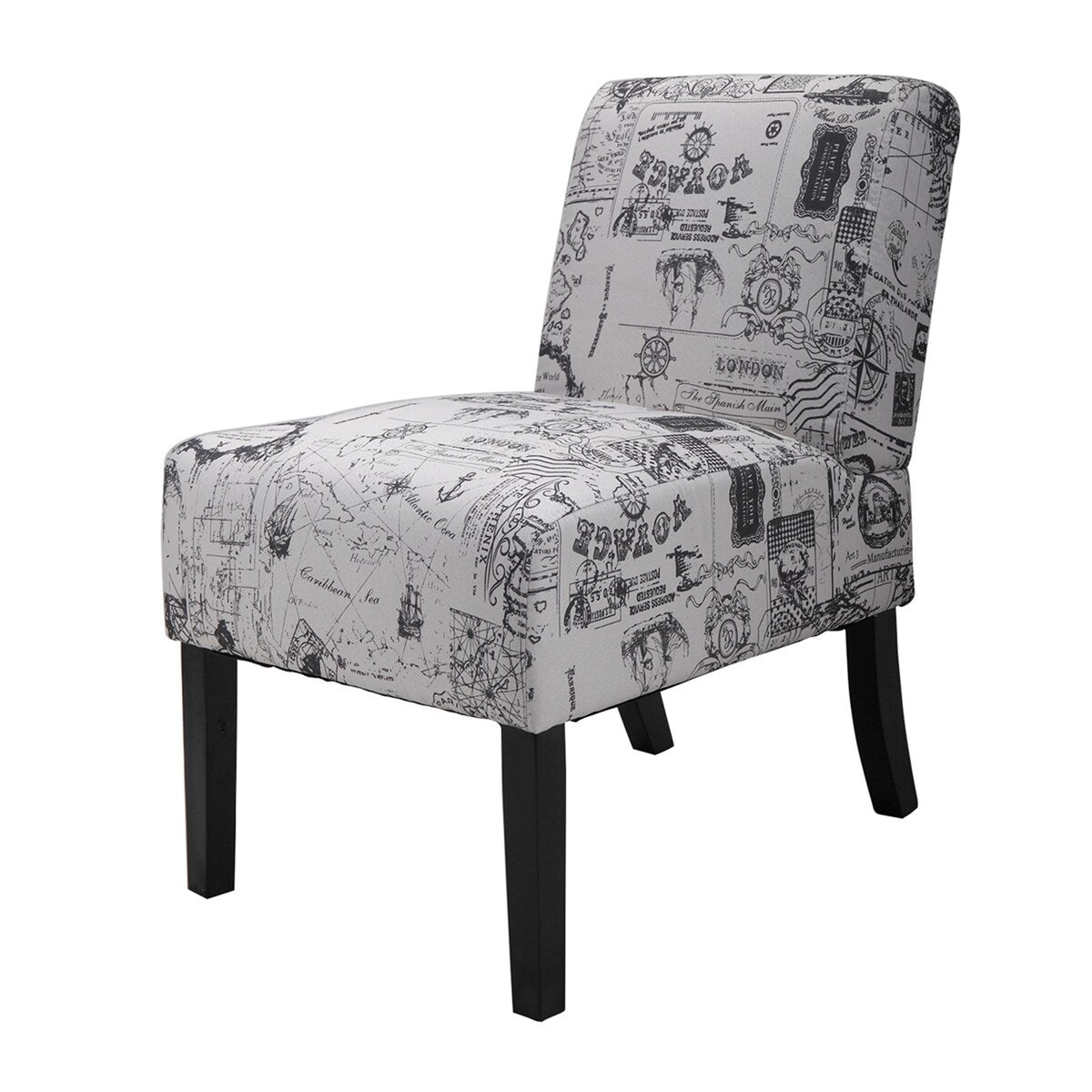 2pcs Accent Chair Armless Chair Dining Chair Fabric Living Room Chairs
