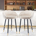 2pcs Velvet Upholstery Bar Stools with Back and Footrest
