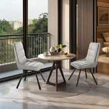 2x Modern Luxury Microfiber Leather Upholstered Dining Chairs Rotatable Seat