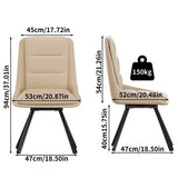 2x Modern Luxury Microfiber Leather Upholstered Dining Chairs Rotatable Seat