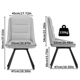 2x Modern Luxury Microfiber Leather Upholstered Dining Chairs Rotatable Seat