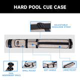 GSE™ 2x2 Oval Hard Billiard Pool Cue Stick Carrying Case, Billiard Cue Case Holds 2 Butts/2 Shafts (5 Colors)