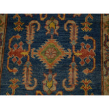 Hand-knotted Denim Blue Wool Kazakh Oriental Rug (2' x 3')