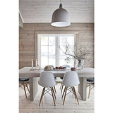 Designer Plastic Eiffel Chair Natural Wood Legs Retro Dining Armless With Back Desk Accent Living Room Side Dowel DSW