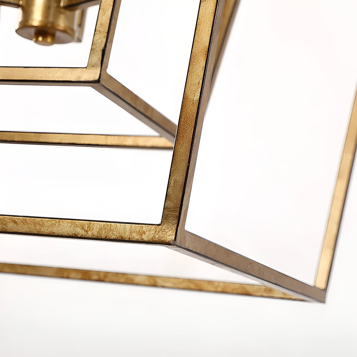17 Iinches Wide Double Cage Lantern Pendant Lamp 3-Light Stairway Entry Chandelier Ceiling Light
