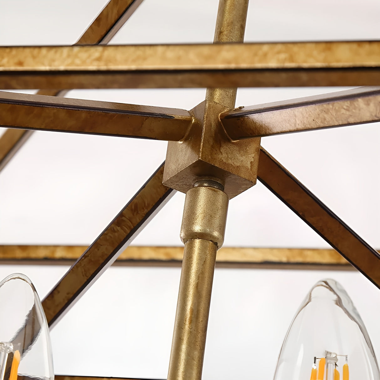 17 Iinches Wide Double Cage Lantern Pendant Lamp 3-Light Stairway Entry Chandelier Ceiling Light