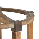 3 - Light Wood Drum Chandelier with Adjustable Chain (No Bulb) - N/A
