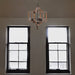 3 - Light Wood Drum Chandelier with Adjustable Chain (No Bulb) - N/A