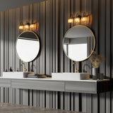3/ 4 - Light Modern Glam Luxuriou Dimmable Crystal Bathroom Vanity Light Linear Wall Light